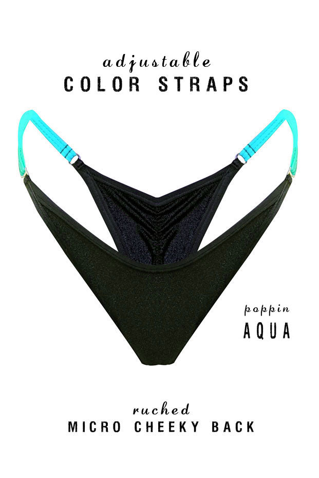 Adjustable Micro Cheeky Bottoms (Black)