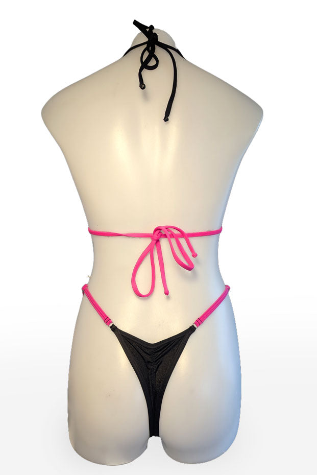 Black & Neon Pink Bottoms