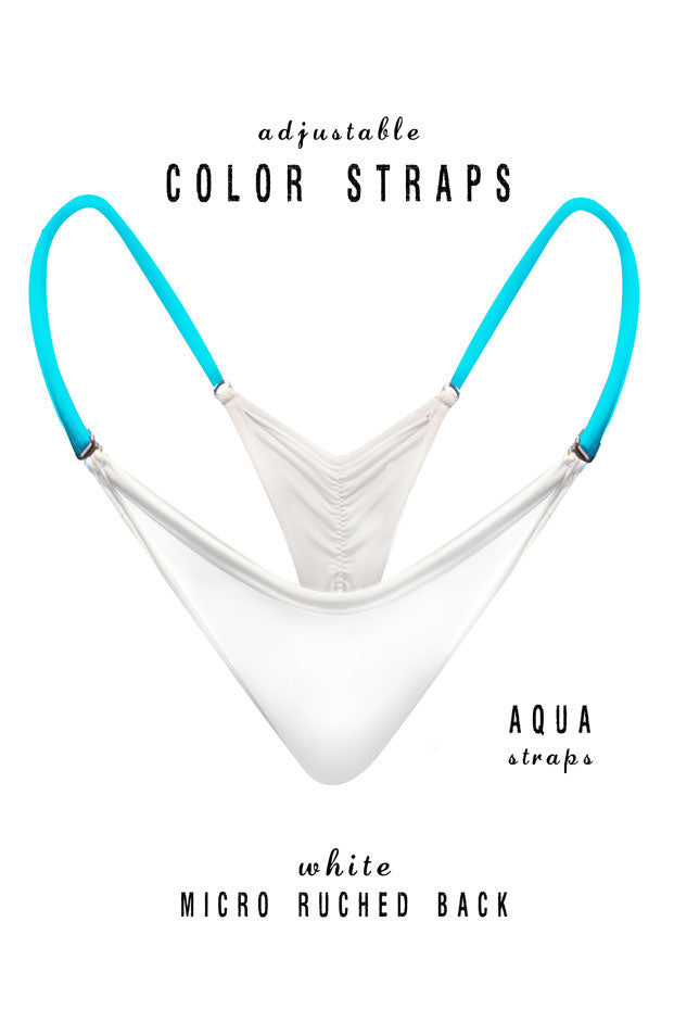 Adjustable Micro Cheeky Bottoms (White)