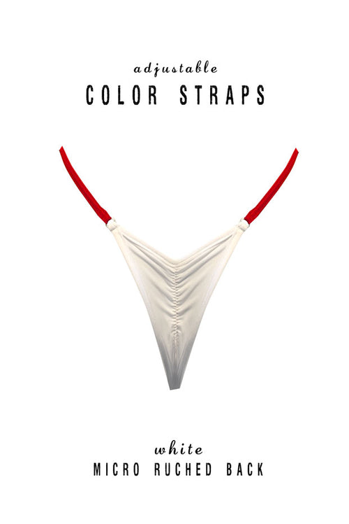 Adjustable Micro Cheeky Bottoms (White)