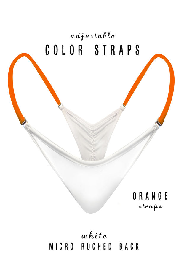 Adjustable Micro Cheeky Bottoms (White)