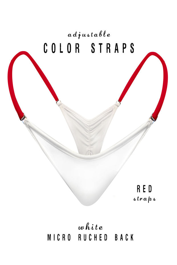 Adjustable Micro Cheeky Bottoms (White)