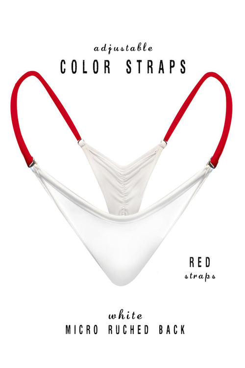 Adjustable Micro Cheeky Bottoms (White)