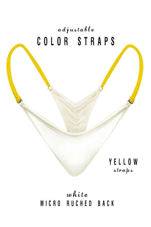 Adjustable Micro Cheeky Bottoms (White)