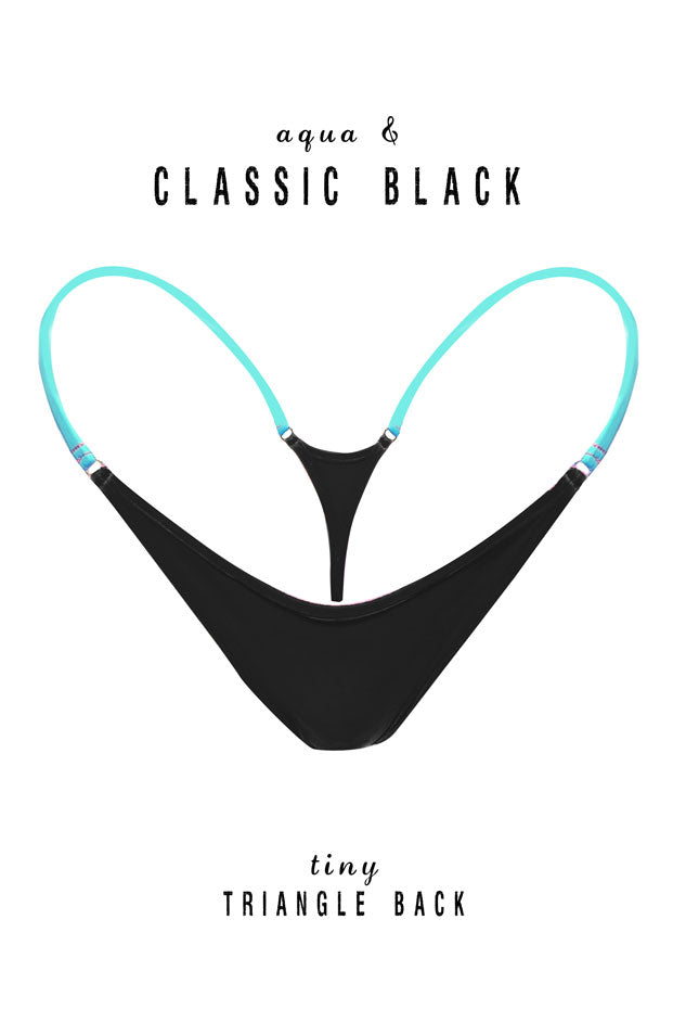 Aqua Strings Triangle Bottoms