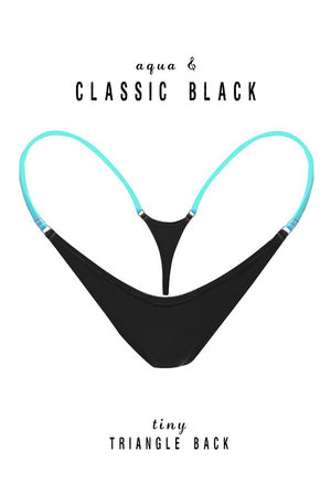 Aqua Strings Triangle Bottoms
