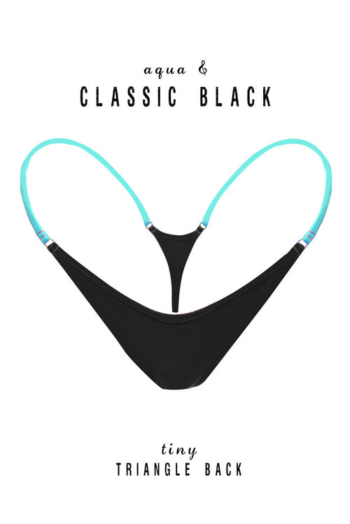 Aqua Strings Triangle Bottoms