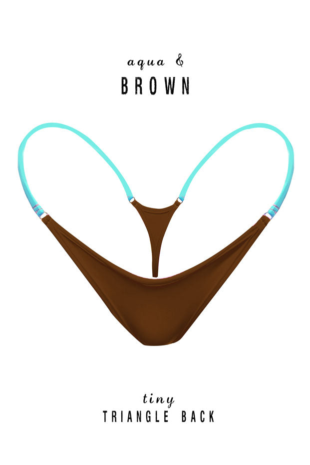 Aqua Strings Triangle Bottoms