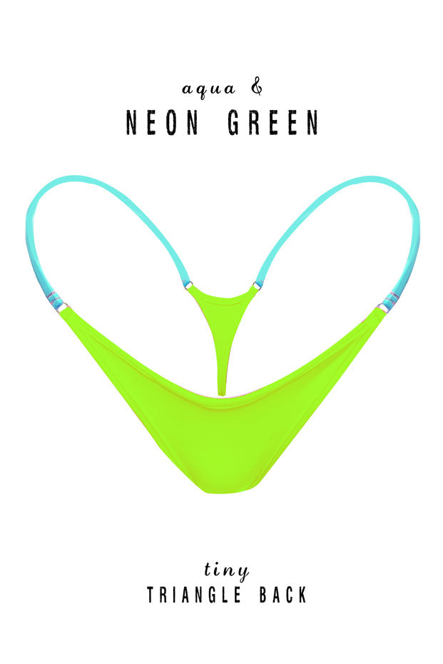 Aqua Strings Triangle Bottoms