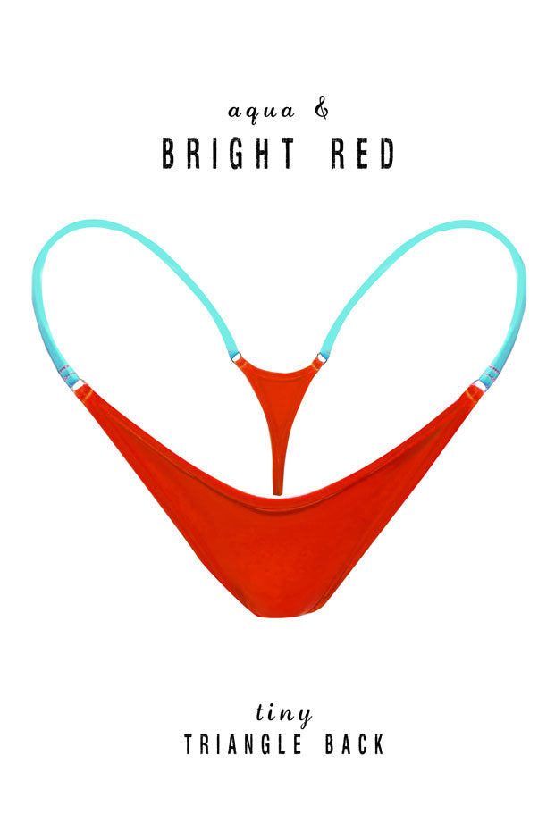 Aqua Strings Triangle Bottoms