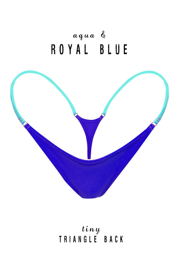 Aqua Strings Triangle Bottoms