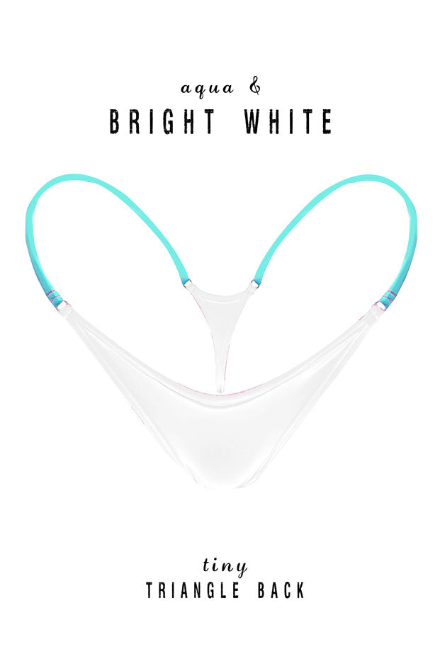 Aqua Strings Triangle Bottoms