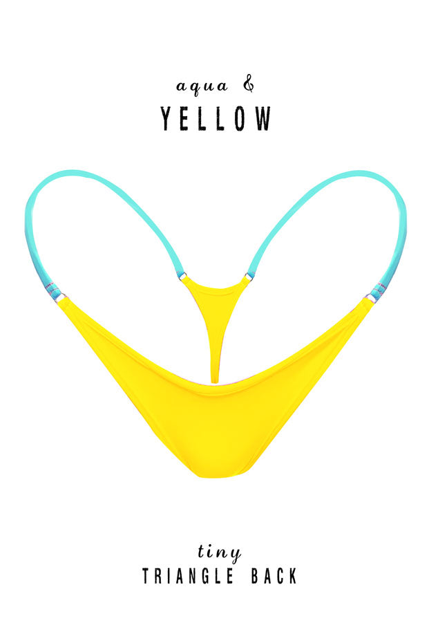 Aqua Strings Triangle Bottoms