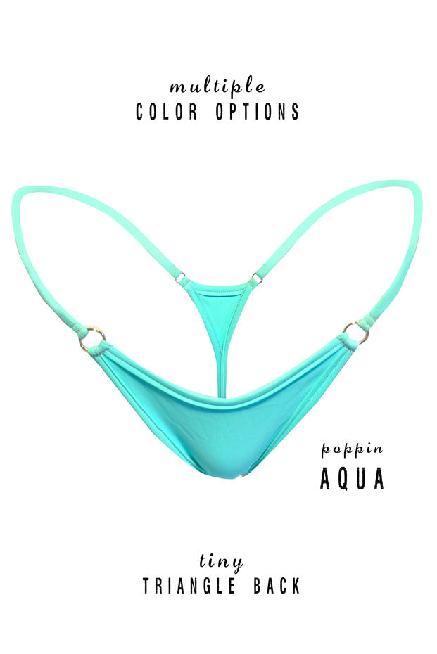 Aqua Strings Triangle Bottoms