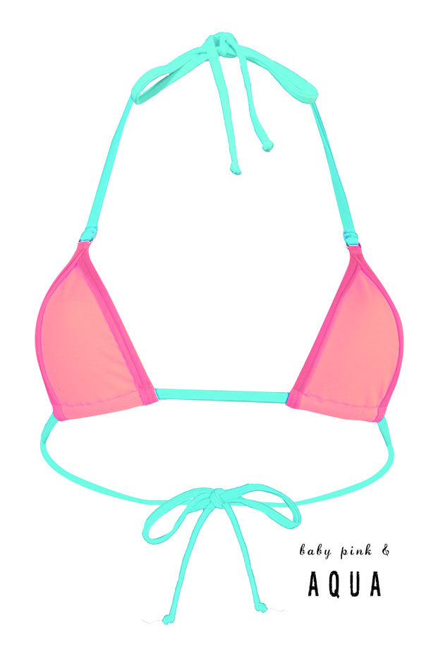 Aqua Strings Triangle Top