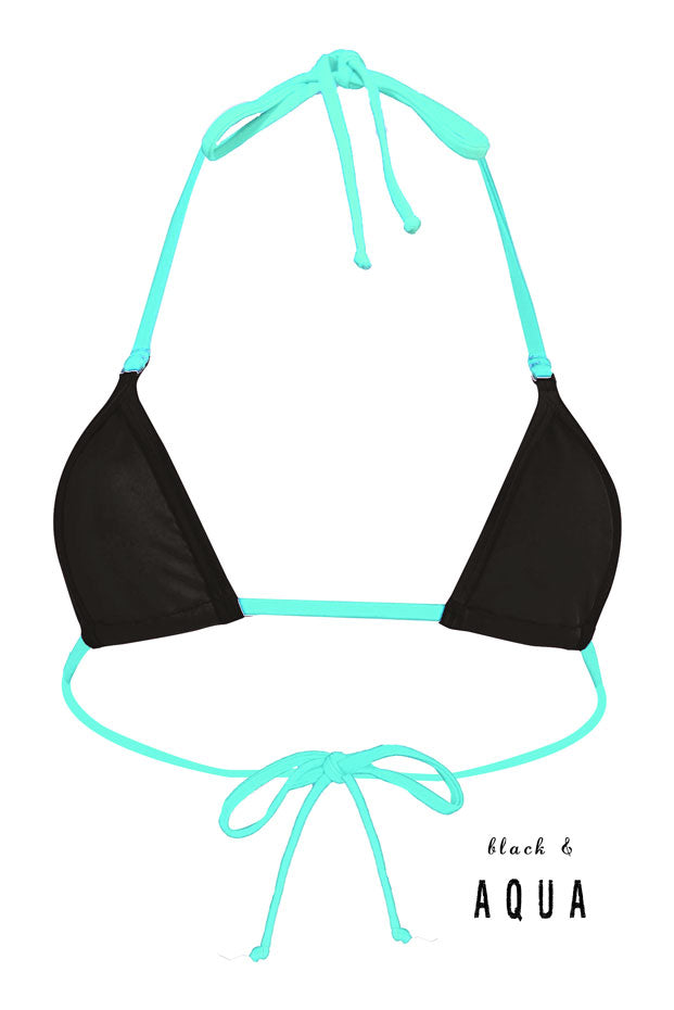 Aqua Strings Triangle Top