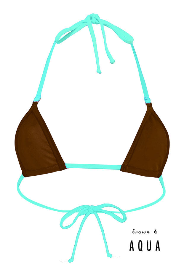 Aqua Strings Triangle Top