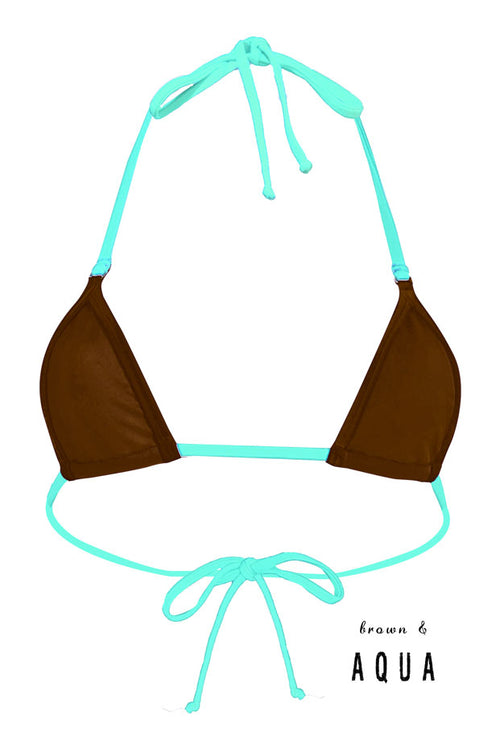 Aqua Strings Triangle Top