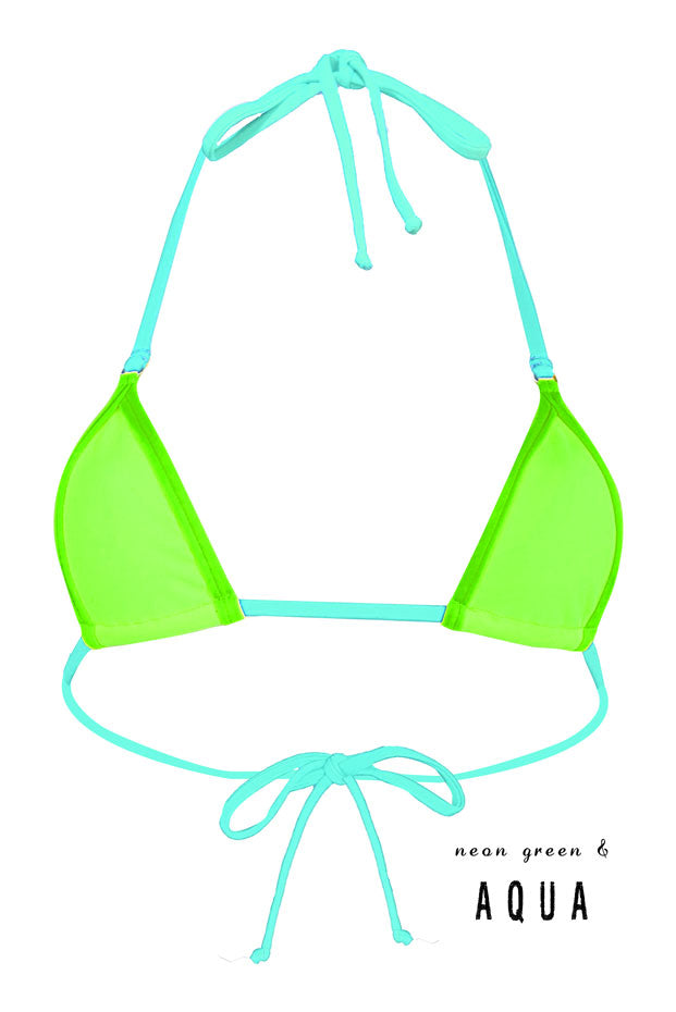 Aqua Strings Triangle Top