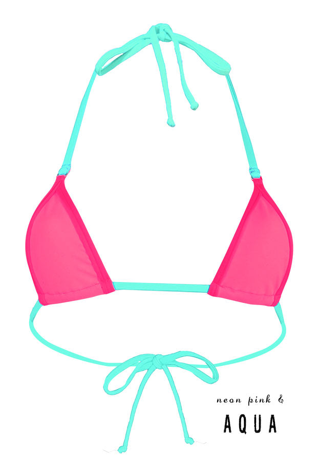 Aqua Strings Triangle Top