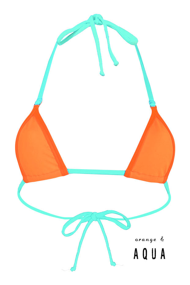 Aqua Strings Triangle Top