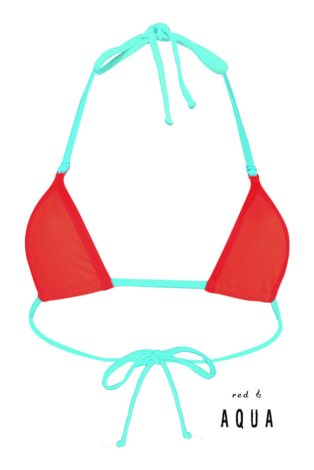 Aqua Strings Triangle Top