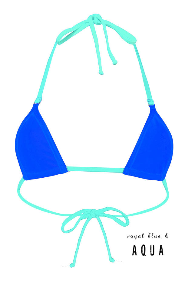 Aqua Strings Triangle Top