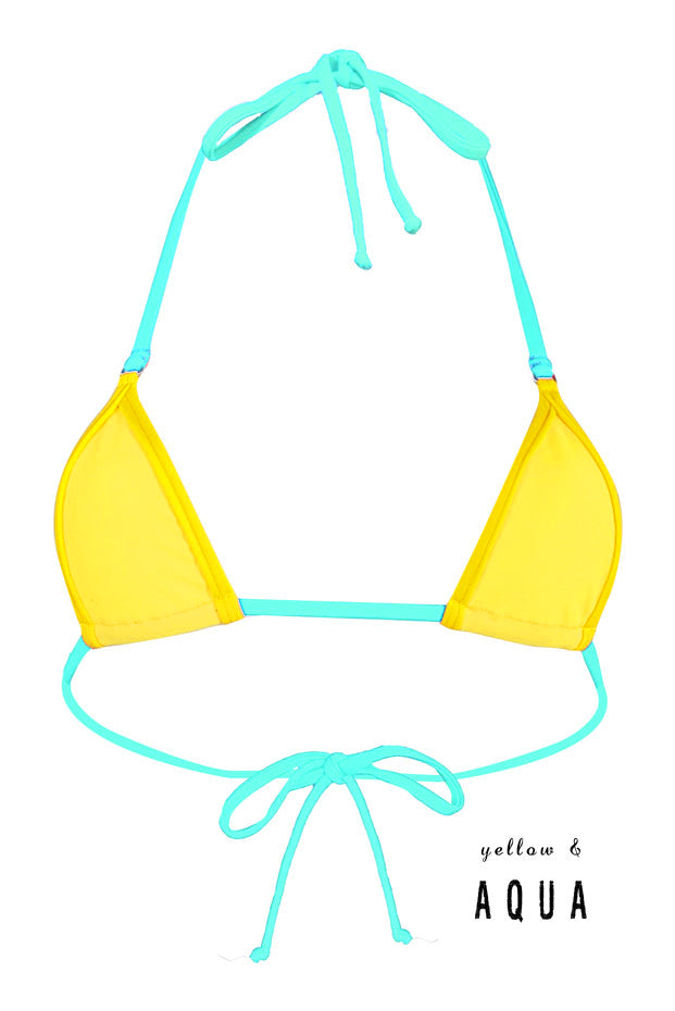 Aqua Strings Triangle Top