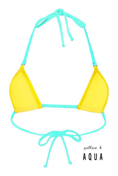 Aqua Strings Triangle Top