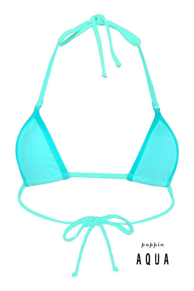 Aqua Strings Triangle Top