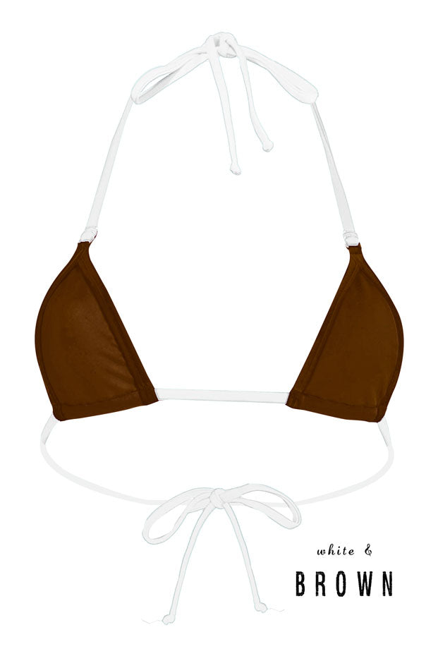 White Strings Triangle Top