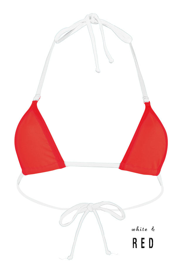 White Strings Triangle Top